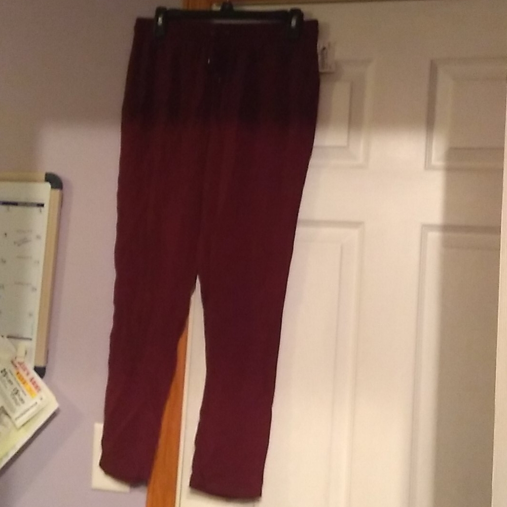 Burgundy joggers